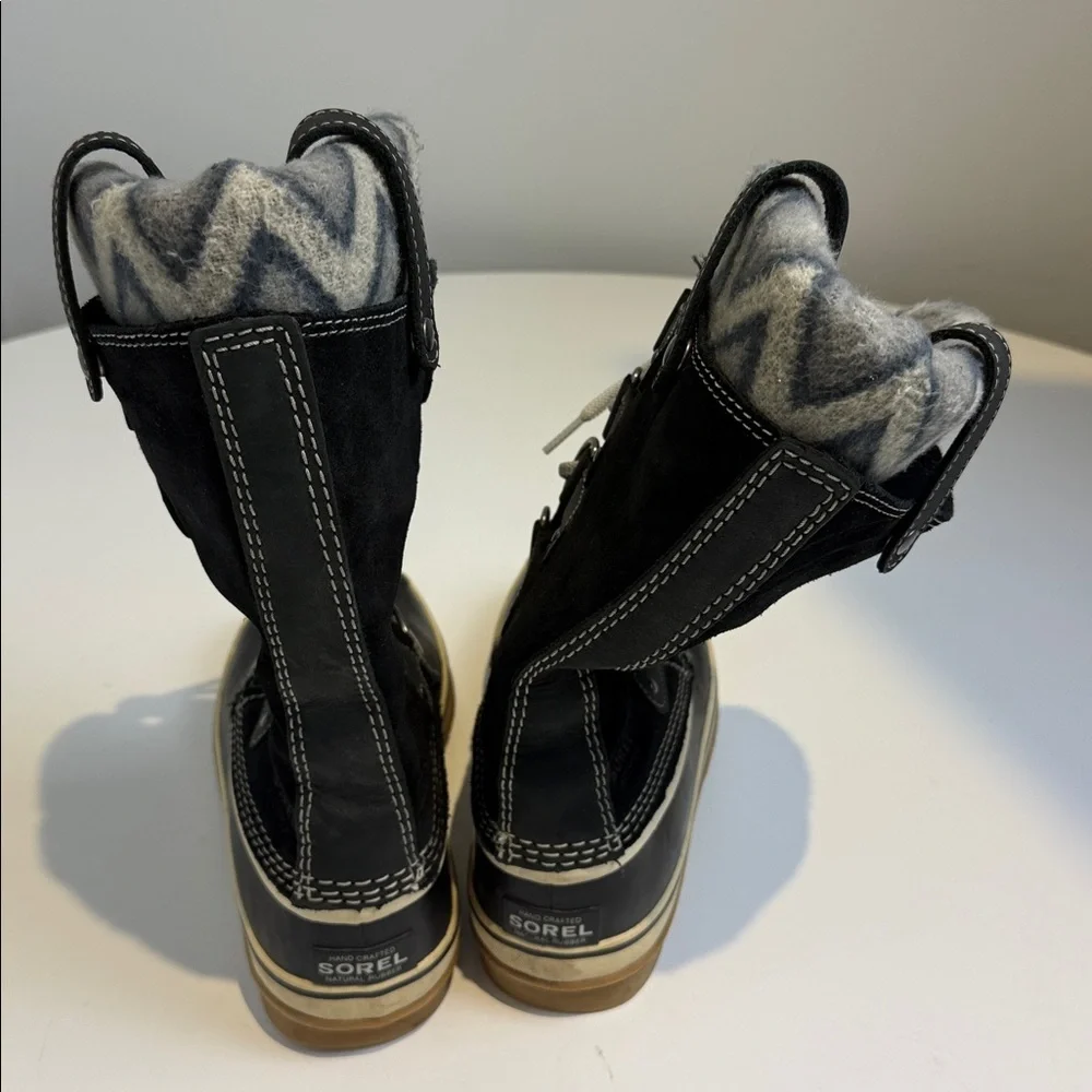 Sorel Joan of Arctic Knit II Black Suede Boot Women's Size 8 NL2142-010 - Picture 3 of 6